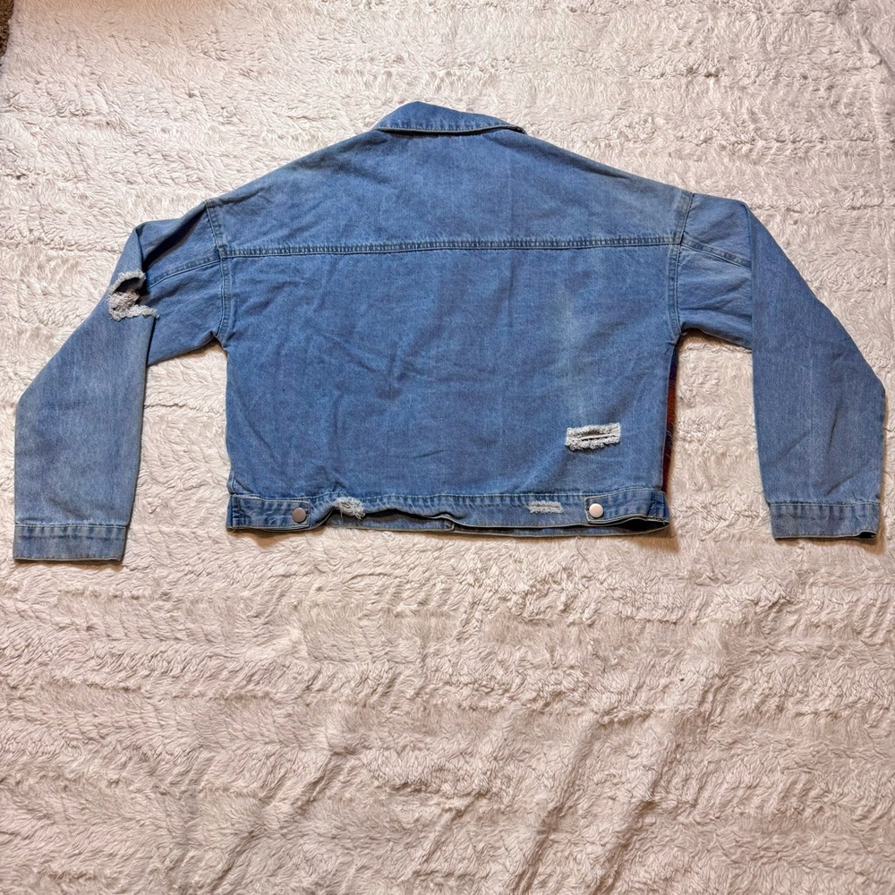 Miss Sparkling Contrast Denim Western Jacket – Size Large | Aztec print cowgirl - Picture 2 of 6